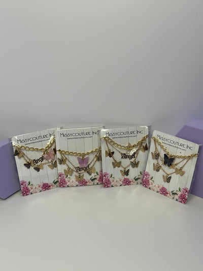 3PC Butterfly Anklet