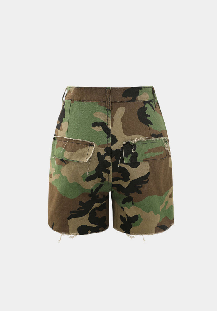 Army Girl Cargo Shorts