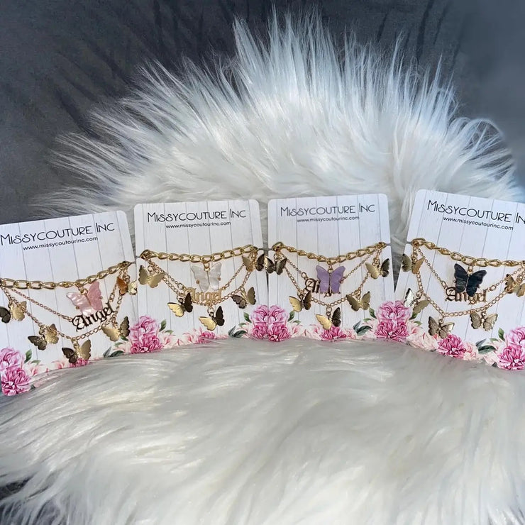 3PC Butterfly Anklet